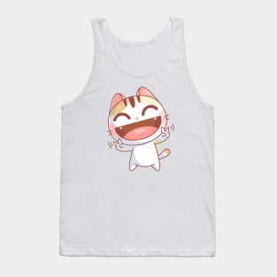 Cute cat is laughing Tank Top